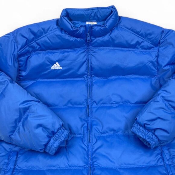 Adidas Jacket Down Blue Stadium Puffer Insulated Parka Coat NEVER WORN Men's XL - Picture 2 of 9
